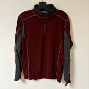 Kuhl Kashmira Men’s Sweater 1/4 Zip Matterhorn Logo Small Skiing Mountain